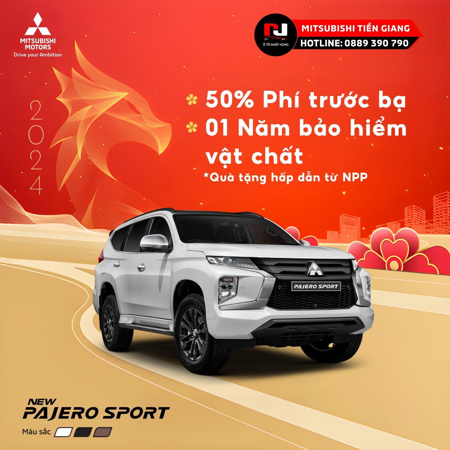 Mitsubishi Tiền Giang - Bảng giá xe lăn bánh Tết Xuân Giáp Thìn 2024 15 Pajro-km-thang-1